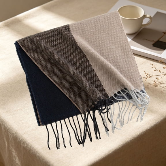 Yaoyar Men's Fluffy Winter Neck Scarf, Cozy Soft Wrap for Fall Winter Daily Wear