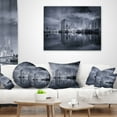 thumbnail image 3 of Designart Black and White Singapore Skyline - Cityscape Throw Pillow - 16x16, 3 of 4