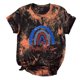 thumbnail image 1 of Camiseta de mujer, divertida y linda camiseta de manga corta, camiseta con estampado de bandera del Día de la independencia, camiseta teñida anudada, blusa, regalo para mujer Pompotops  hkajfhjk467539, 1 of 7