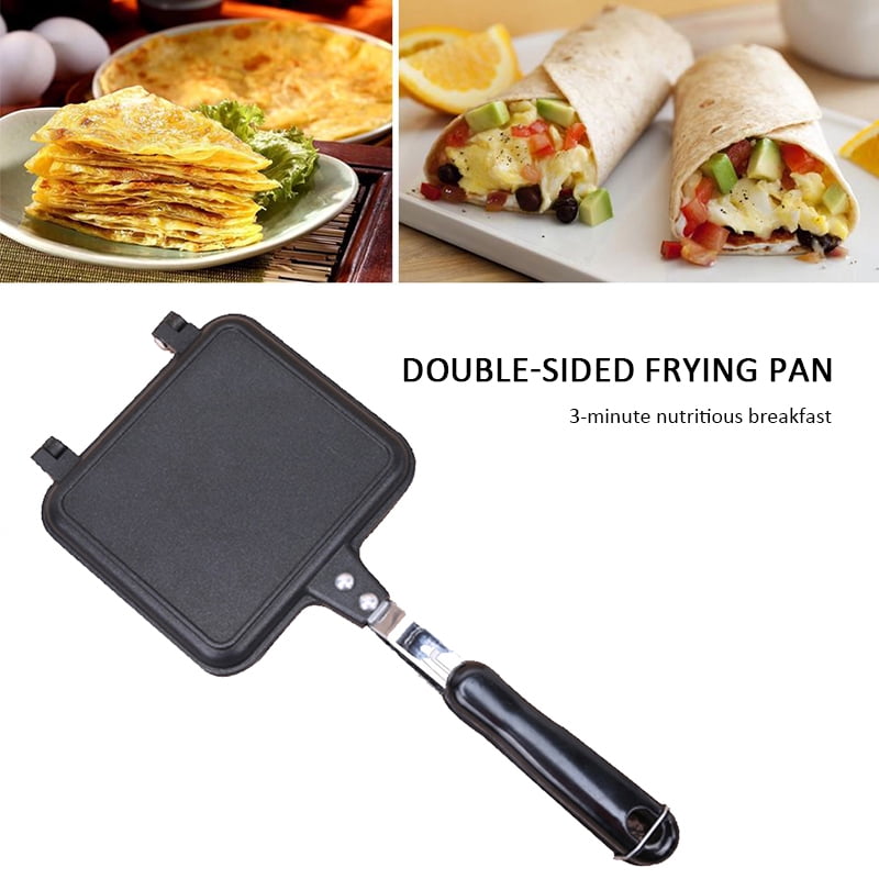 Flat bottom doublesided frying pan heatresistant bread toast baking