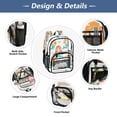 thumbnail image 4 of Iauyy Clear Backpack Heavy Duty PVC Transparent Backpack for College Workplace, White Mermaid Pattern, 4 of 8