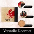 thumbnail image 6 of A1HC Natural Coco Coir Doormat, Red Crab Welcome, 18"x30", Durable Outdoor Welcome Mat, Non-Slip, Easy to Clean, Pet Friendly, 6 of 8