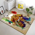 thumbnail image 1 of Doce animales del zodiaco chino pintura alfombra sala de estar área grande negro suave Boho decoración del hogar100x120cm (39x47 pulgadas)100x120cm (39x47 pulgadas) zhangmengya unisex, 1 of 2