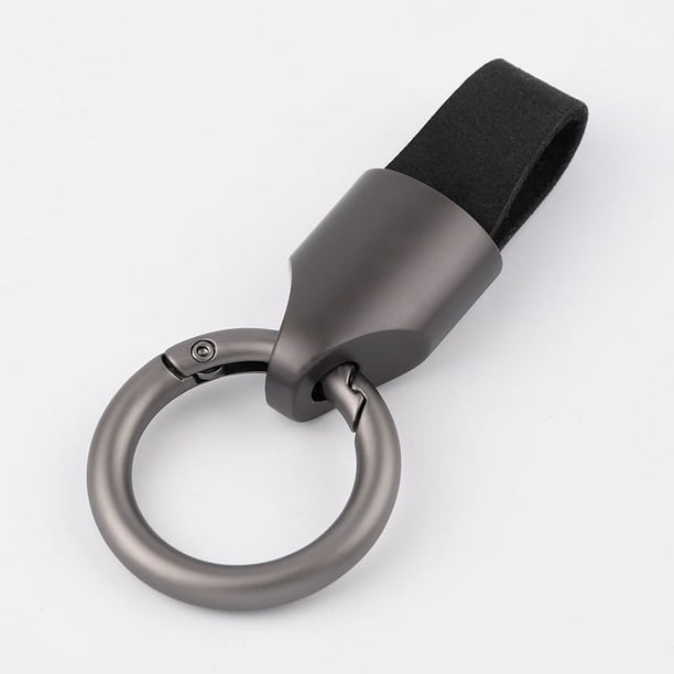 LLavero de coche de piel de vaca esmerilada, sencillo, ligero, de lujo, para colgar en la cintura, llavero de cuero para mujer, pequeño colgante antipérdida