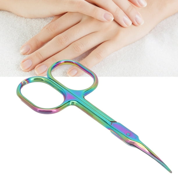 Tijeras De Manicura, Corte Preciso Chapado En Color Tijeras De Manicura Para Cutículas A Prueba De óxido Punta Puntiaguda Para Uso Doméstico