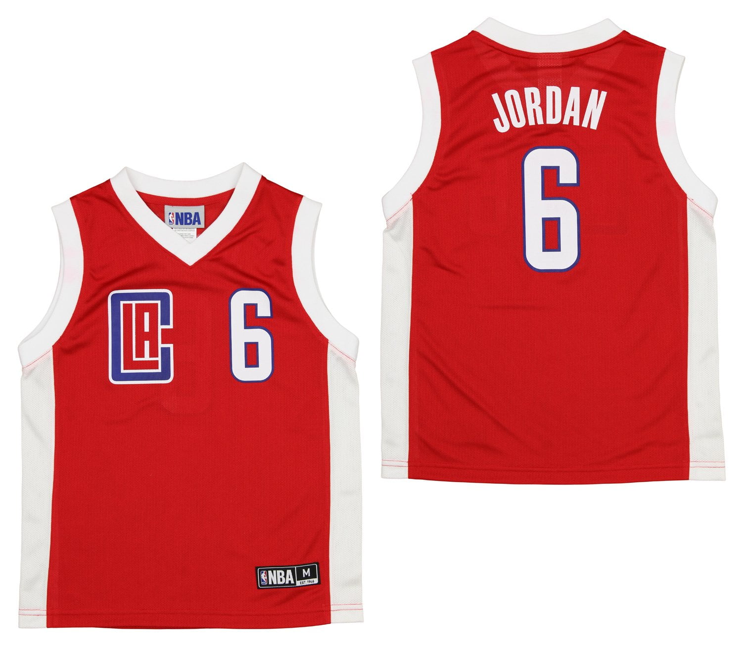DeAndre Jordan Los Angeles Clippers #6 NBA Youth Road Jersey Red (Youth  Medium 10/12)