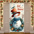 thumbnail image 4 of Cartoon Polar Bear Winter Banner Snowflakes Ice Skating Holiday Let it Snow for Winter Party Christmas Event Seasonal Decoration, 4 of 7
