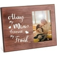 thumbnail image 1 of 4x6 Inch Memorial Picture Frame The Love Between Mother and Daughter/Son Lasts Forever Rectangle Photo Frame with Word for Mother's Day Graduation Birthday Gift, 1 of 7