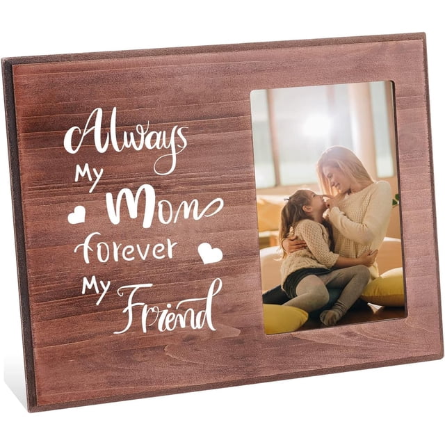 4x6 Inch Memorial Picture Frame The Love Between Mother and Daughter/Son Lasts Forever Rectangle Photo Frame with Word for Mother's Day Graduation Birthday Gift