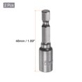 thumbnail image 2 of Uxcell Quick-Change Nut Driver Bit, 1/4" Hex Shank 6mm Magnetic Nut Setter Drill Bits, 1.89" Length, Metric 2 Pack, 2 of 5