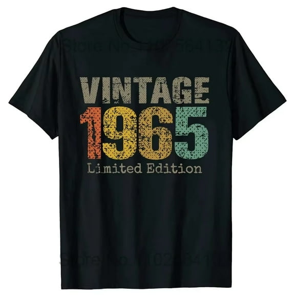 2025 Funny 60th Tee Vintage Legends Born in 1965 60 Years Old Party T Shirts Summer Cotton Birthday Gift Idea T-shirt Women Men