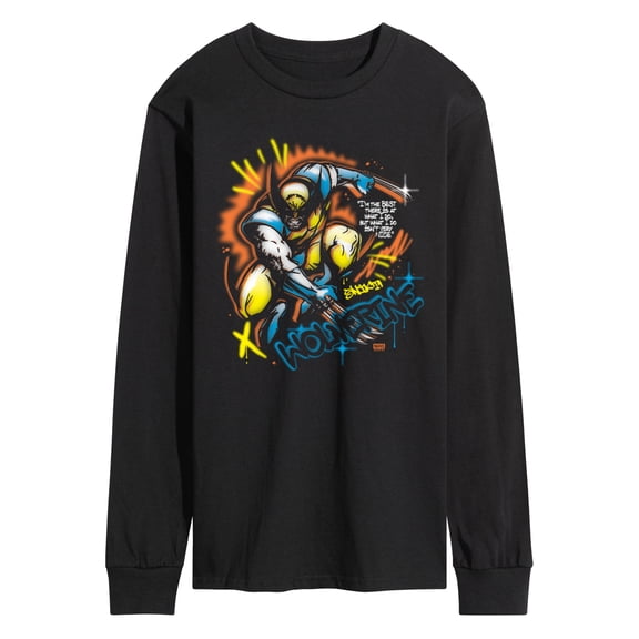 Marvel - Graffiti Wolverine - Men's Long Sleeve Graphic T-Shirt