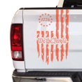 thumbnail image 1 of We The People Betsy Ross Flag 1776 Distressed American USA US Flag Truck Tailgate Vinyl Decal fits most Pickup Trucks Preamble of The US Constitution (11" x 20", Coral), 1 of 8