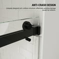 thumbnail image 4 of MCOCOD 56 to 61 in. W x 66 in. H Frameless Double Sliding Tub Door, 3/8" (10 mm) Clear Tempered Glass Shower Doors, Matte Black Finish, 4 of 10