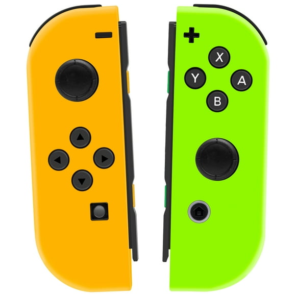 Controlador Switch para Nintendo Switch, Mando a Distancia Switch compatible con Vibración Dual/Control de Movimiento/Captura de Pantalla/Activación (Naranja y Verde)