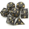 thumbnail image 1 of FrostHike Metal Dice Set Hollow Polyhedral Octopus Metal Dice Suitable 7Pcs Set for Dungeons and Dragons RPG MTG Table Games D&D Pathfinder Shadowrun and Math Teaching (Black Nickel Plus Gold), 1 of 5