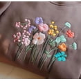 thumbnail image 2 of Wildflower Garden Embroidered Sweatshirt | Colorful Floral Cozy Crewneck, 2 of 5