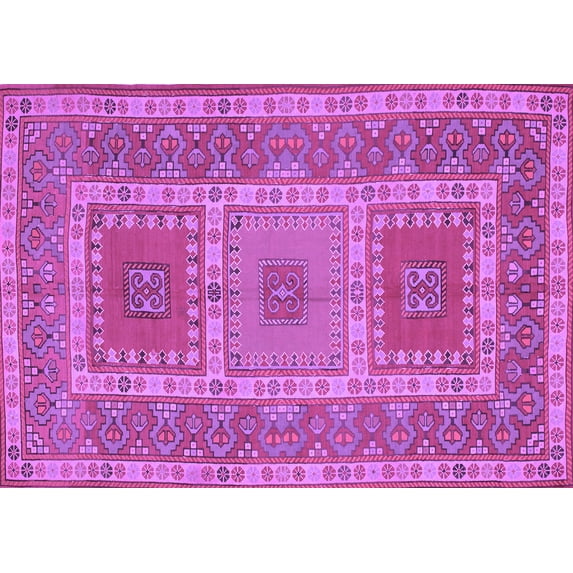 Ahgly Company Indoor Rectangle Persian Purple Traditional Area Rugs, 8' x 12'