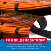 VELCRO Brand ONE-WRAP® Heavy Duty Roll – Reusable Fasteners for Keeping Cords and Cables Tidy – Cut-to-Length Roll, 12ft x 3/4in, Black
