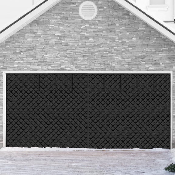 VEVOR Garage Door Screen for Winter, 18x7FT, Garage Door Insulation Kit, Magnetic Thermal Insulated Door Curtain with 300D Oxford Fabric Heavy Duty Weighted Bottom, Easy Assembly for Garage Door