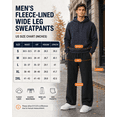 thumbnail image 4 of TELALEO Men's Heavyweight Fleece Open Bottom Sweatpants with Pockets, Elastic Waist, Gym & Casual Wear, L, 4 of 7