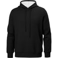 thumbnail image 2 of KISSMODA Men's Casual Waffle Knit Pullover Hooded Long Sleeve Collar Drawstring Sweatshirts Gym Ready Hoodies, 2 of 4