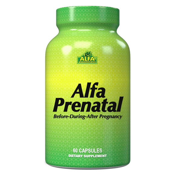 Alfa-Prenatal Tablets - Pregnancy Vitamins and Minerals - Contains high in folic Acid and Iron - Supports a Healthy Pregnancy - Before or After Pregnancy - 60 Tablets