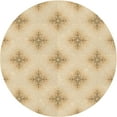 thumbnail image 1 of Ahgly Company Indoor Round Patterned Khaki Gold Area Rugs, 4' Round, 1 of 6