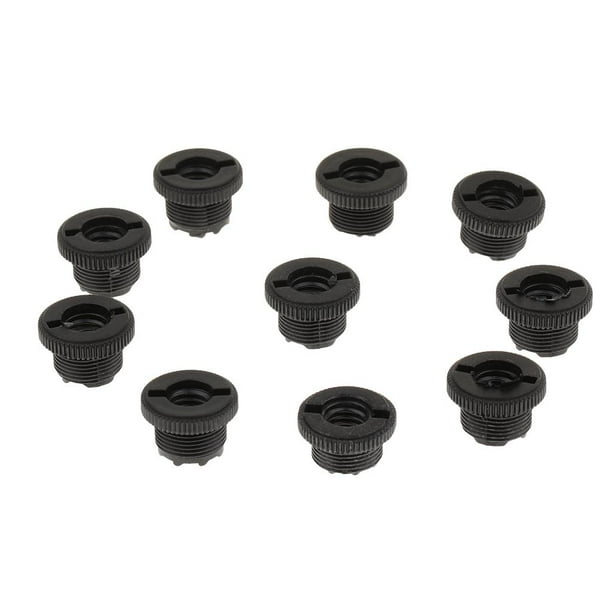 Paquete de 10 Accesorios Adaptador de Rosca de Micrófono Sunnimix 3/8 a 5/8 Negro