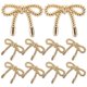 thumbnail image 1 of 10 Piezas Botones De Lazo De Mariposa Botones Decorativos De Metal Botones De Sujeción De Costura Para Suéteres Cárdigan Camisa Abrigo Prendas De Punto Dorado, 1 of 6