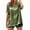 02 Green, variant on Fewfanhot Womens Shirts Silk Satin Tops Dressy Casual Ruffle Short Sleeve Blouses Summer V Neck Pleated Button Down Shirts