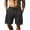 Black, variant on Mens Tan Cargo Shorts, Multi - Pockets, Belted Waist, Summer Beach Vacations & Outdoor Work