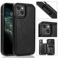 thumbnail image 1 of Dteck for iPhone 13 Wallet Case with Card Holder, Butterfly Flower Embossed Faux Leather Kickstand Card Slots Case, Handmade Shockproof Protective Slim Soft Flip Phone Case 2021 6.1", Black, 1 of 6