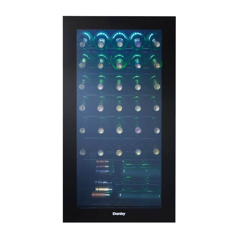 Danby 36 Bottle Electric Wine Cooler Cellar Storage Mini Bar Refrigerator, Black