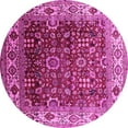 thumbnail image 1 of Ahgly Company Indoor Round Oriental Pink Industrial Area Rugs, 3' Round, 1 of 4
