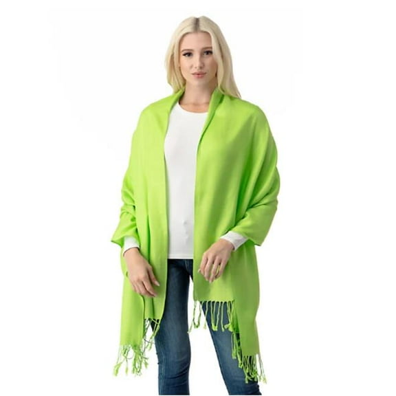 Luxurious Women's Pashmina Shawl in Light Green - Soft and Elegant