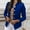 Blue, variant on Women's Jackets Neck Metal Button Jacket Open Front Cardigan Blouse Tops Business Casual Suit Coats Blue Beat Jacket Petite Warm Winter Coat Junior Rain Coats Travel down Vest Women Bulk Woman Warm