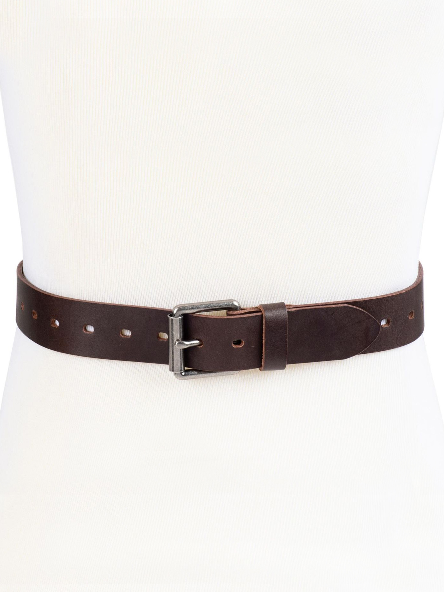 Genuine Dickies Men's Brown Perforated Leather Belt photo 5