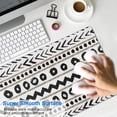 thumbnail image 4 of Long Mouse Pads for Desk,White Geometric Zigzag Circle Pattern Desk Mats on Top Of Desks, Desk Mouse Pad Extra Large with 3mm Non-Slip Base and Stitched Edge for Gaming,Office,Work,Home 31.5"x11.8", 4 of 6