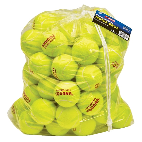 Tourna Balle de Tennis Sans Pression 60 Unités (Lot de 1), Jaune