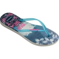 thumbnail image 2 of Havaianas Womens SLIM PAISAGE SANDAL, WHITE/TURQUOISE, 37/38  M BRA, 2 of 4