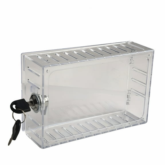 GJX A/C Thermostat Lock Box with Key for Wall Clear Heat and Air Condition Control Panel Cover Thermostat Protector for Schools Home