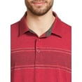 thumbnail image 2 of George Men’s & Big Men's Striped Jersey Knit Polo Shirt with Short Sleeves, Sizes S-3XL, 2 of 5
