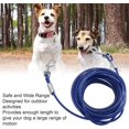 thumbnail image 2 of GFDYREE Double Head Bite Resistant Outdoor Camping Leash, Premium Steel Wire, Large Range Motion, Suitable for Small, Medium, Large Dogs, Made of Steel Wire, PVC, Ideal for (Blue), 2 of 7