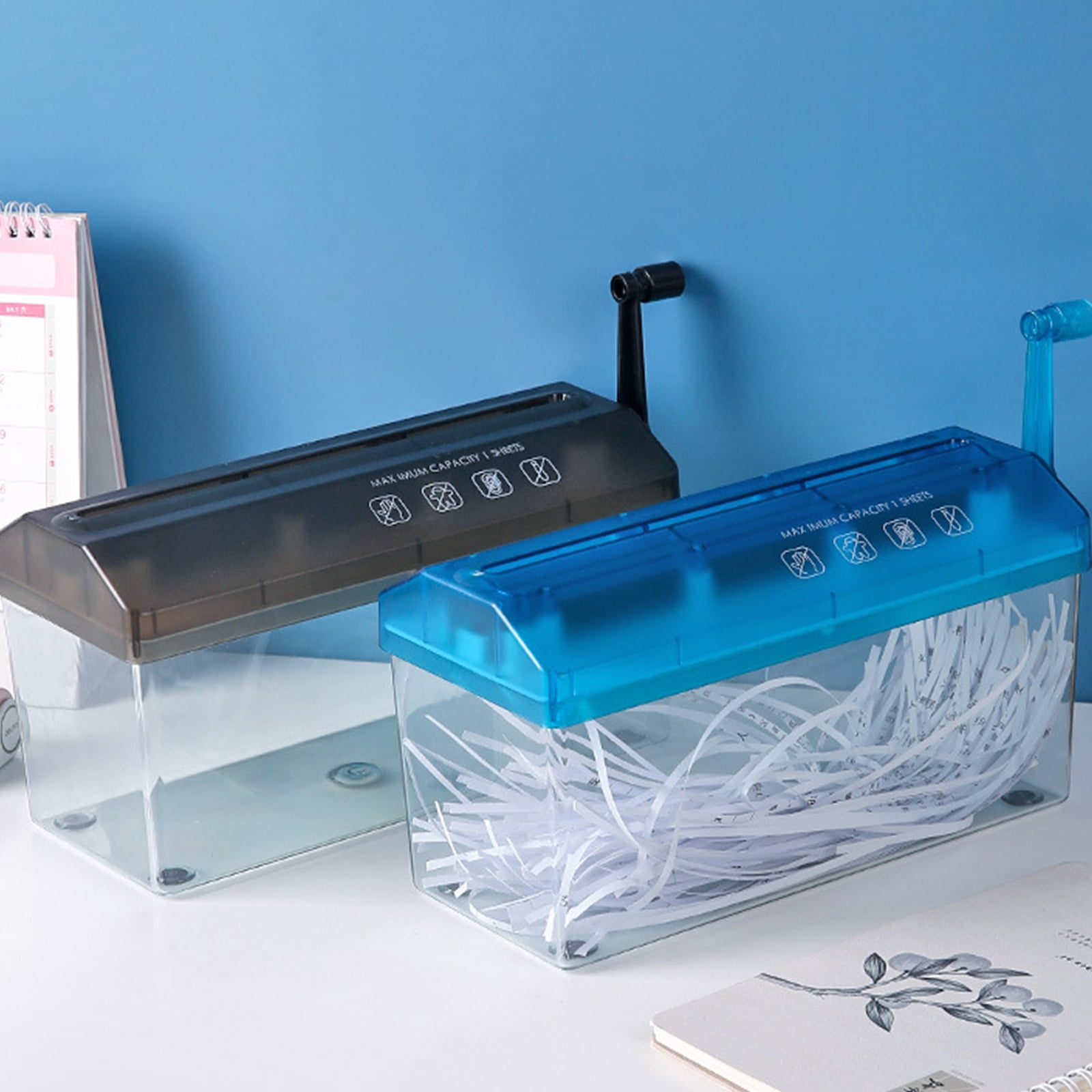 Portable Manual Paper Shredders Small Handheld Paper Shredding Machine for Home School Home Desktop Stationery