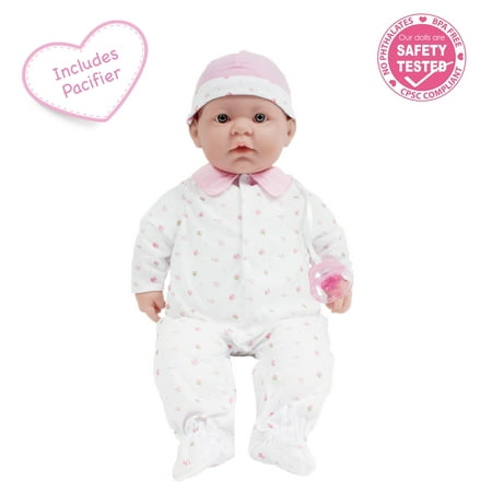 JC Toys, La Baby 20-inch Pink Washable Soft Baby Doll with Baby Doll Accessories, Designed by Berenguer