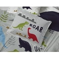 Trend Collector Kids Dinosaur Roar Comforter Twin Bed Set, 5 Pieces, 100 Microfiber, Grey