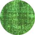 thumbnail image 1 of Ahgly Company Indoor Round Abstract Green Modern Area Rugs, 4' Round, 1 of 4