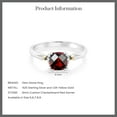 thumbnail image 5 of Gem Stone King 925 Silver and 10K Yellow Gold Red Garnet Women Engagement Ring (0.95 Ct Cushion Checkerboard), 5 of 5