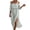 Gray, variant on Off the Shoulder Dresses for Women Short Sleeve Solid Color Summer Dresses Flowy Casual Maxi Dresses, S-3XL